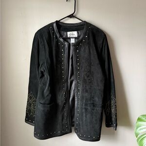 Linea by Louis Dell’Olio Black Suede Jacket | size large